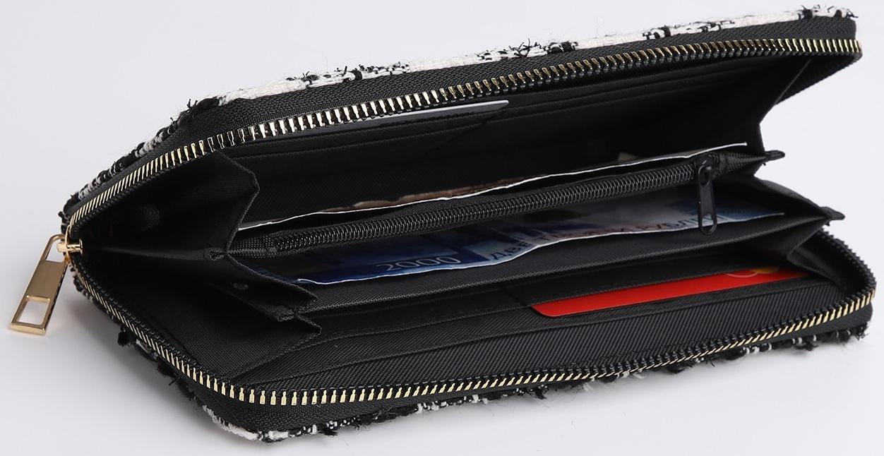 Кошелёк на молнии, цвет чёрный