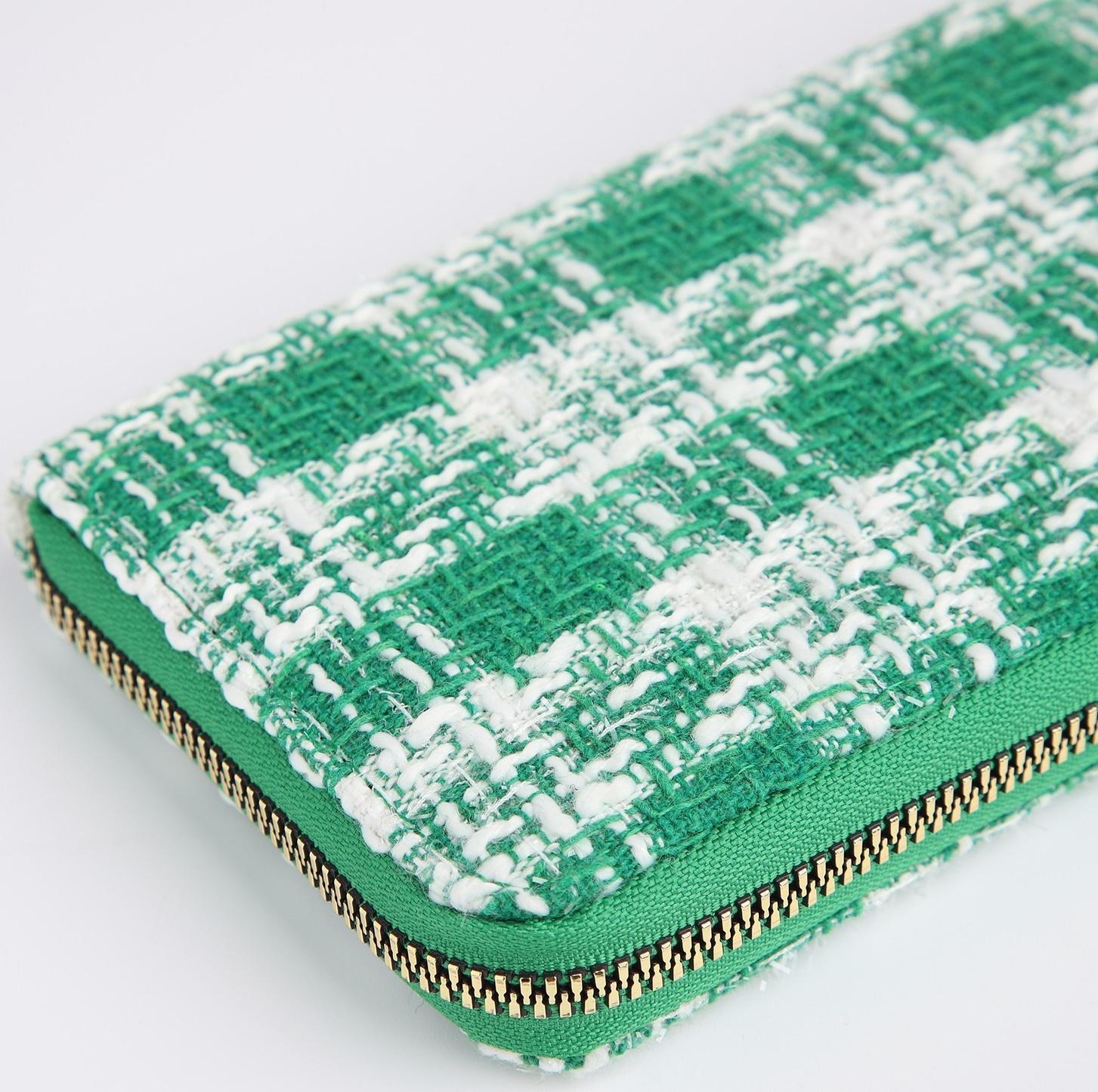 Кошелёк на молнии, цвет зелёный