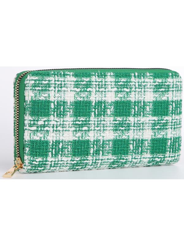 Кошелёк на молнии, цвет зелёный