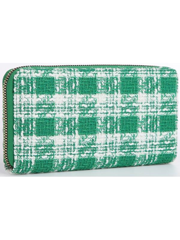 Кошелёк на молнии, цвет зелёный
