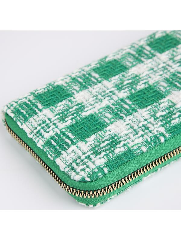 Кошелёк на молнии, цвет зелёный