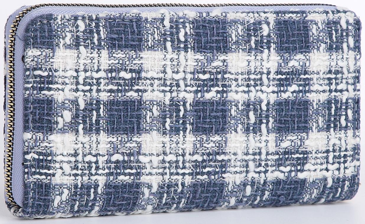 Кошелёк на молнии, цвет голубой