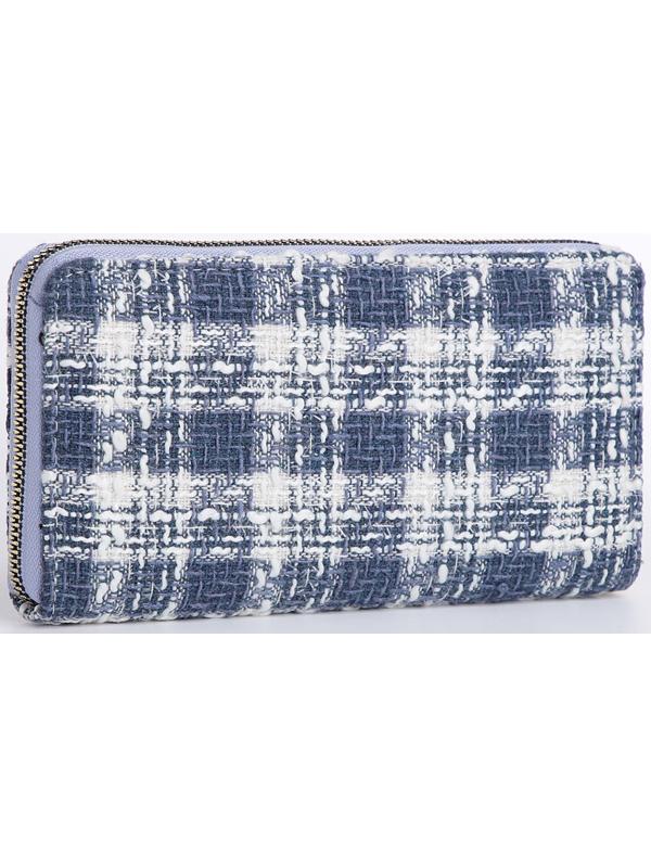 Кошелёк на молнии, цвет голубой