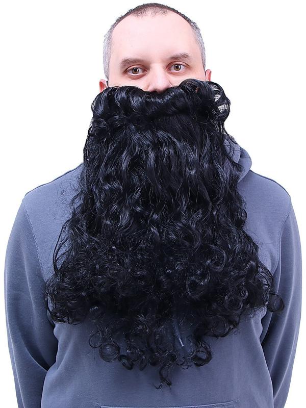 Борода, черная, 110 гр, длина 50 см