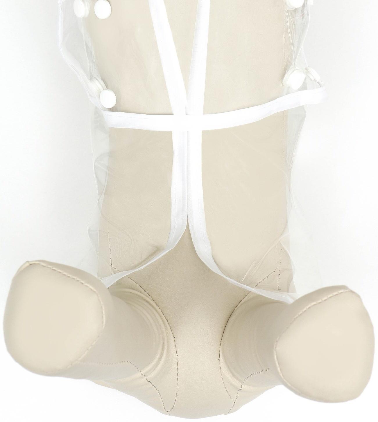 Дождевик для собак, размер XS (ДС 18, ОГ 25-30, ОШ 25 см), белый