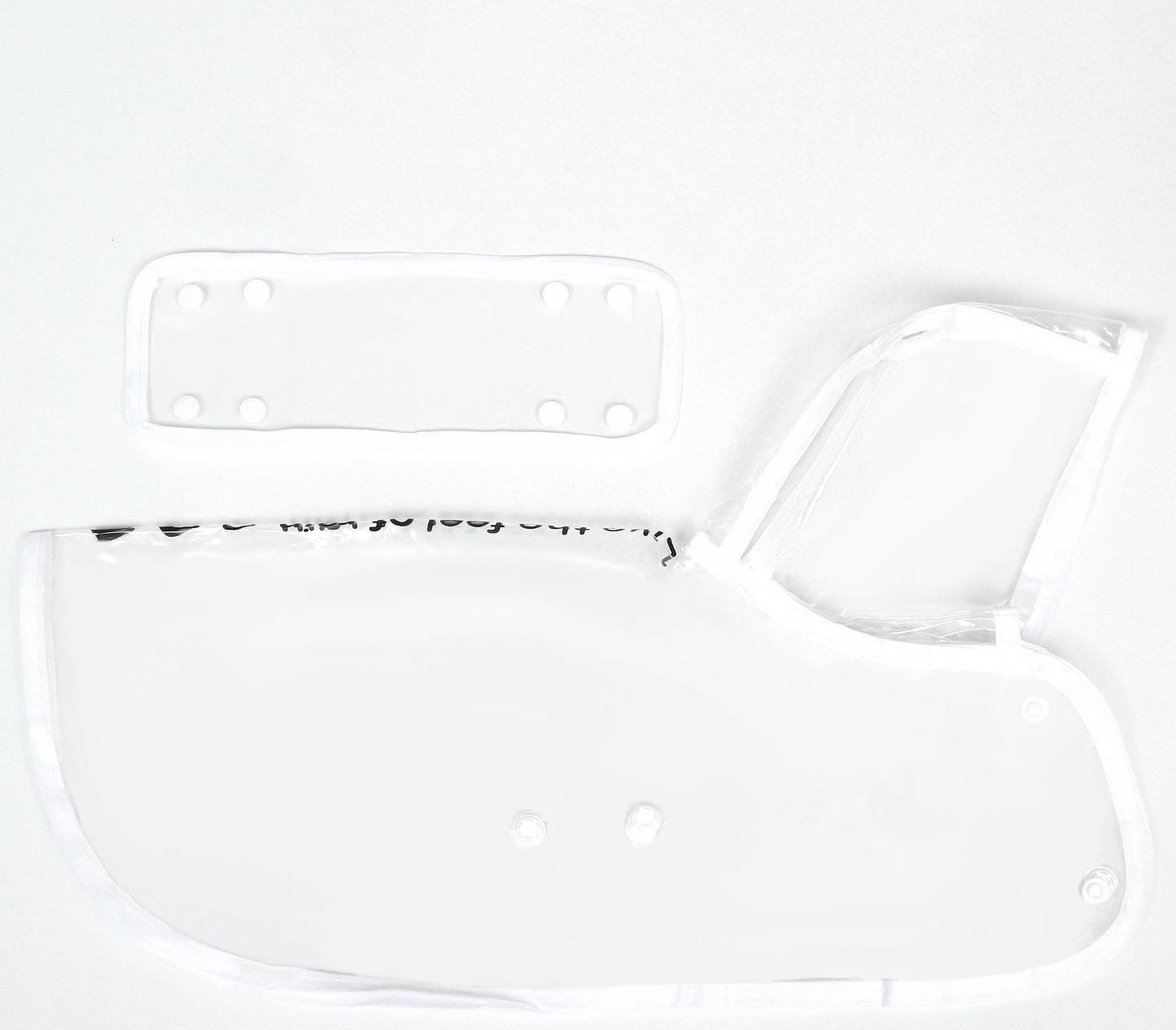 Дождевик для собак, размер XS (ДС 18, ОГ 25-30, ОШ 25 см), белый