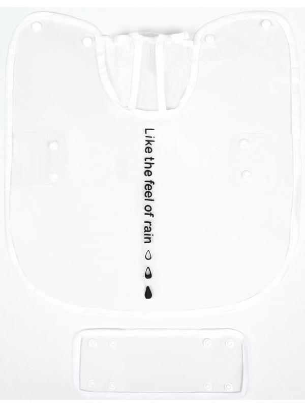 Дождевик для собак, размер XS (ДС 18, ОГ 25-30, ОШ 25 см), белый