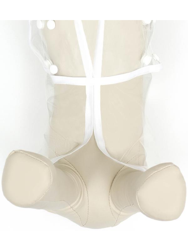 Дождевик для собак, размер XS (ДС 18, ОГ 25-30, ОШ 25 см), белый