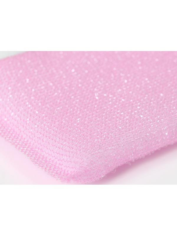 Набор губок скраберов в пластиковой оплетке для деликатной уборки Доляна, 5 шт, 12×8,5×1 см, цвет МИКС