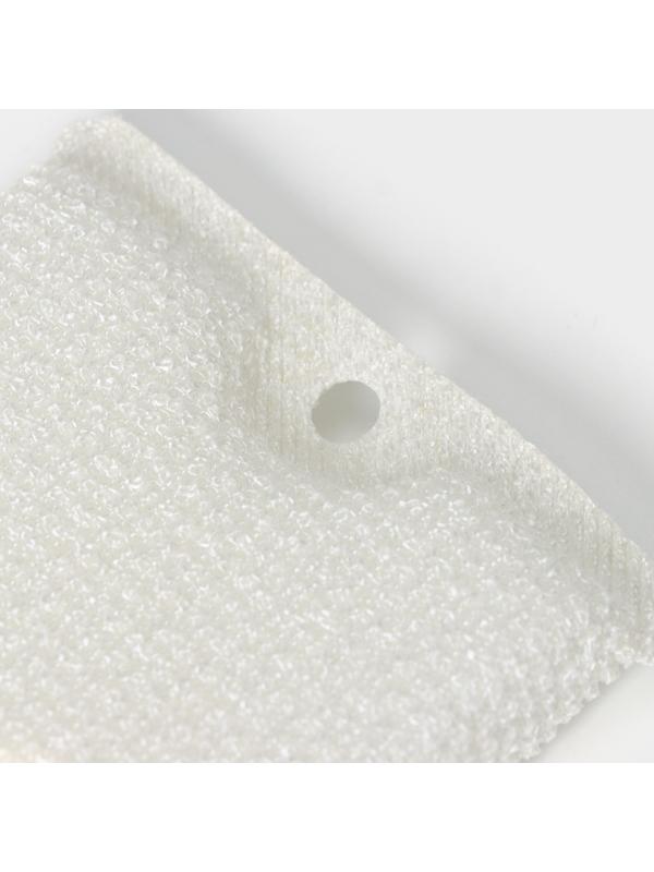 Набор губок скраберов из микроволокна для глубокой отчистки Raccoon, 3 шт, 12×8,5×1,4 см, цвет белый