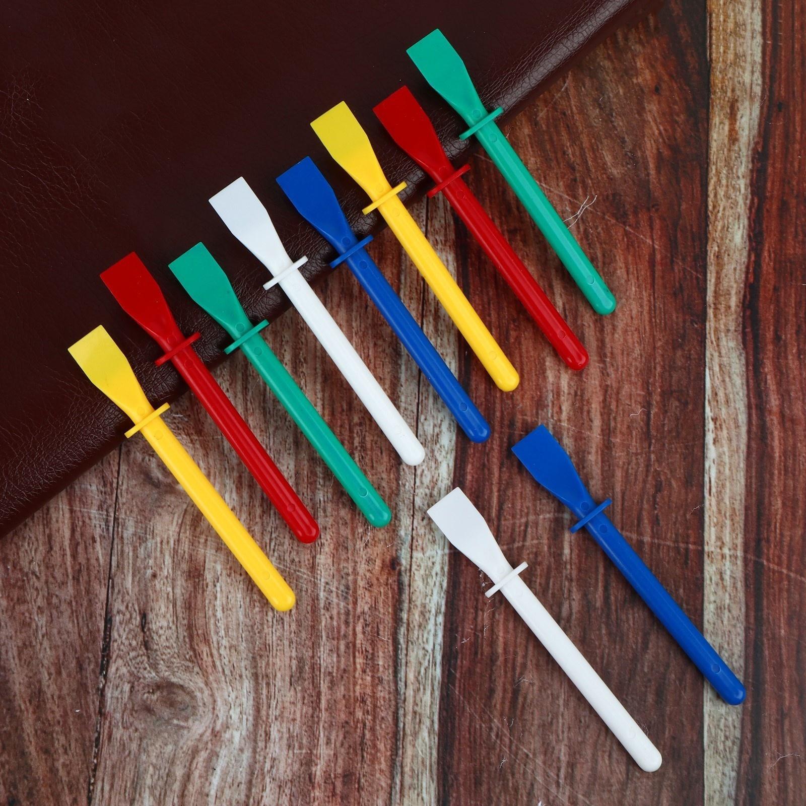 Лопаточки для нанесения клея на кожу, пластиковые, 11,5 × 1,15 см, 10 шт, цвет МИКС