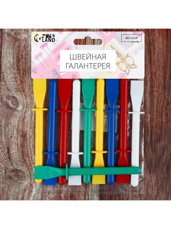 Лопаточки для нанесения клея на кожу, пластиковые, 11,5 × 1,15 см, 10 шт, цвет МИКС