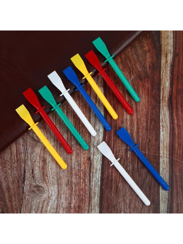 Лопаточки для нанесения клея на кожу, пластиковые, 11,5 × 1,15 см, 10 шт, цвет МИКС