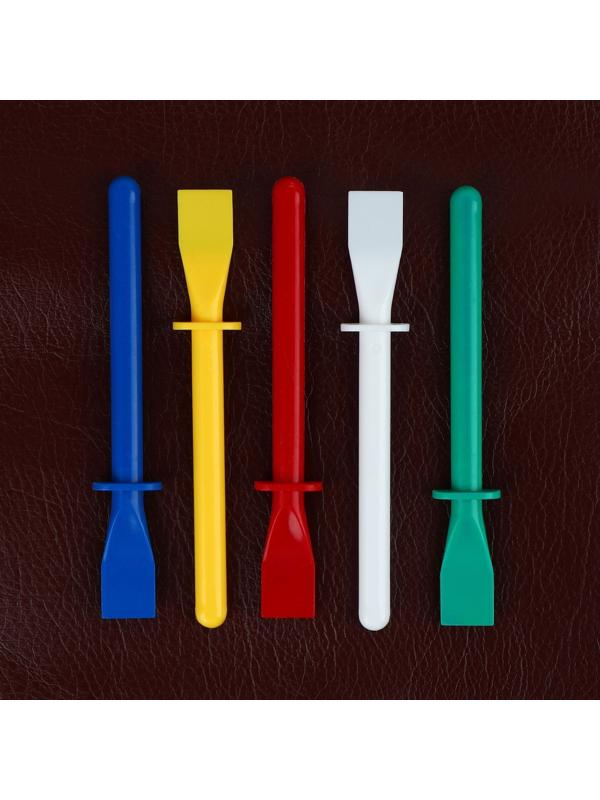 Лопаточки для нанесения клея на кожу, пластиковые, 11,5 × 1,15 см, 10 шт, цвет МИКС