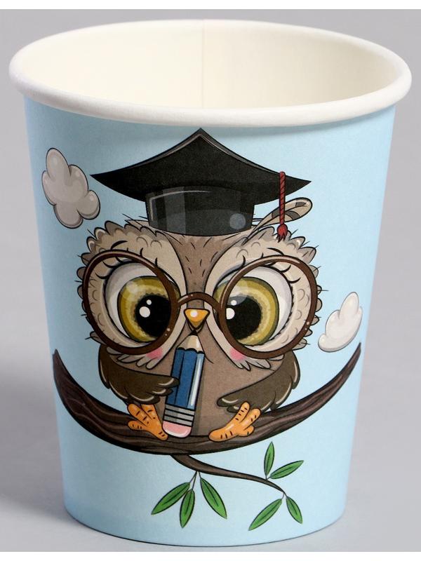 Стаканы бумажные «Совушка», 6 шт