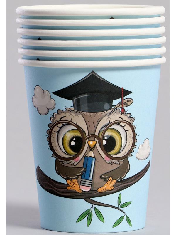 Стаканы бумажные «Совушка», 6 шт
