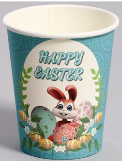 Стаканы бумажные «Светлой Пасхи» с зайкой, 6 шт