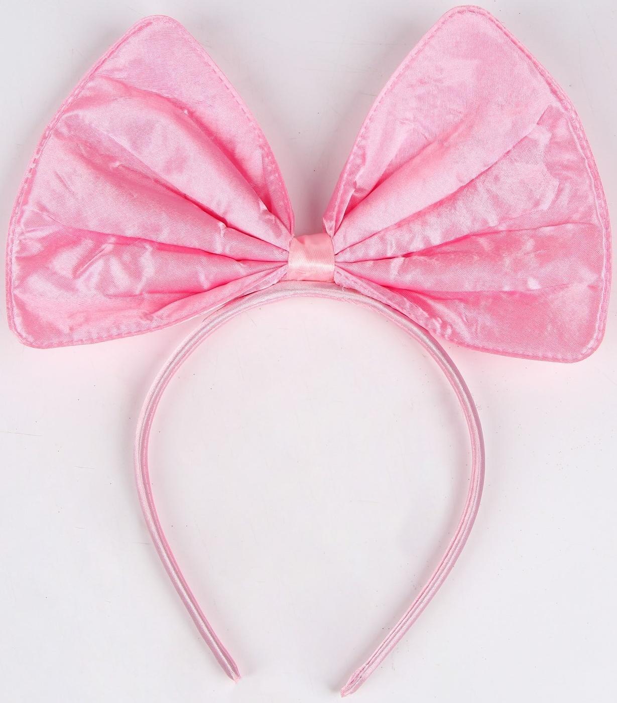 Ободок Бант Мальвины розовый