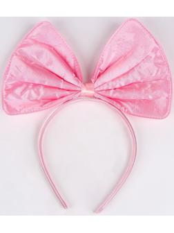 Ободок Бант Мальвины розовый