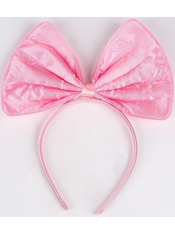 Ободок Бант Мальвины розовый