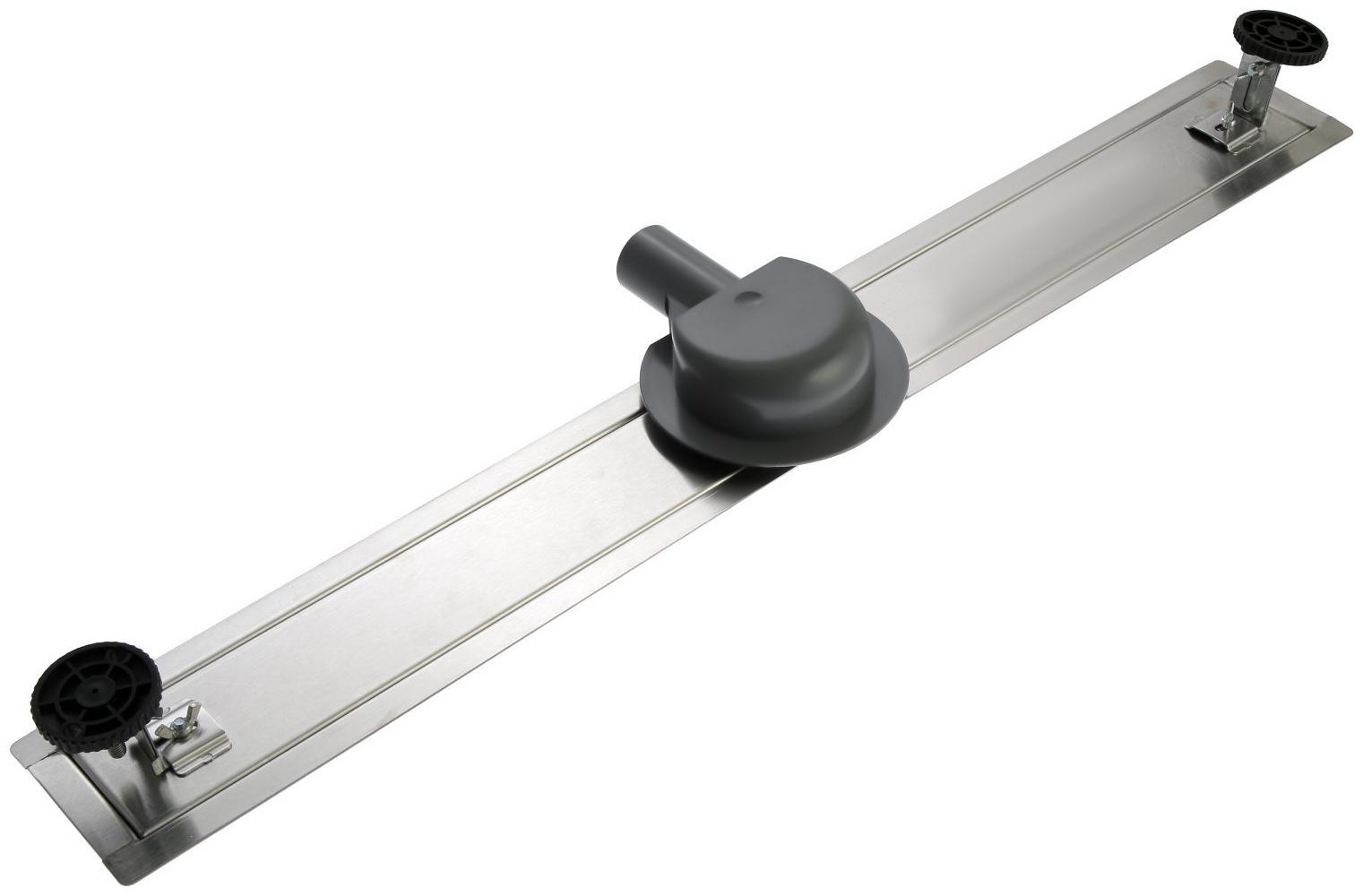 Трап ZEIN, c флaнцeм свободного вращения 360°, 7х80 см, d=40/50 мм, нерж. сталь, сатин