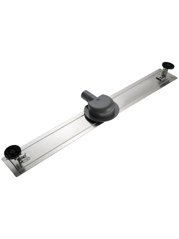 Трап ZEIN, c флaнцeм свободного вращения 360°, 7х90 см, d=40/50 мм, нерж. сталь, сатин