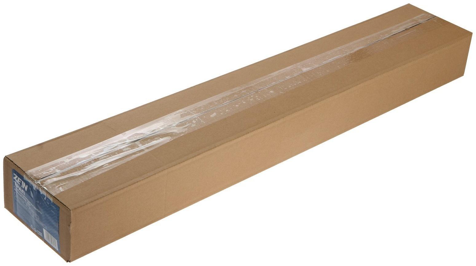 Трап ZEIN, c флaнцeм свободного вращения 360°, 7х90 см, d=40/50 мм, нерж. сталь, сатин