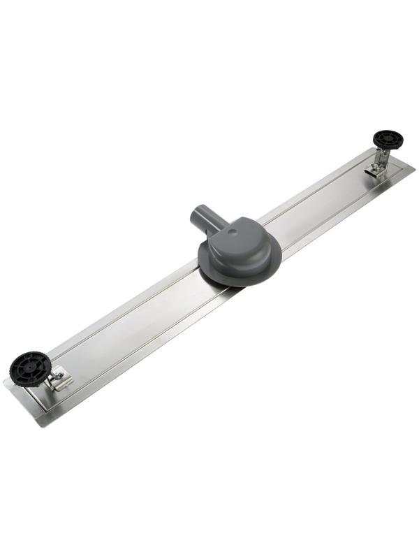 Трап ZEIN, c флaнцeм свободного вращения 360°, 7х90 см, d=40/50 мм, нерж. сталь, сатин