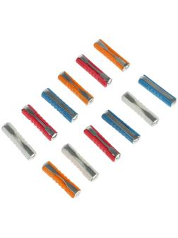 Предохранитель цилиндрический, 5А, 8А, 16А, 25А, набор 12 шт