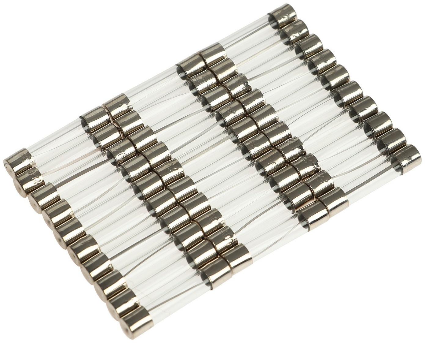 Предохранитель цилиндрический, 5А, 10А, 15А, 20А, 25А, 30А, набор 30 шт