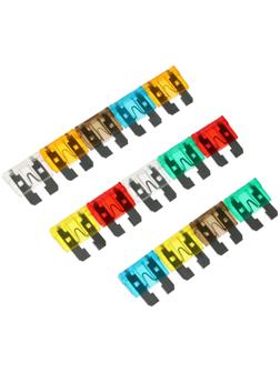 Предохранитель стандарт, 5А, 7.5А, 10А, 15А, 20А, 25А, 30А, набор 14 шт