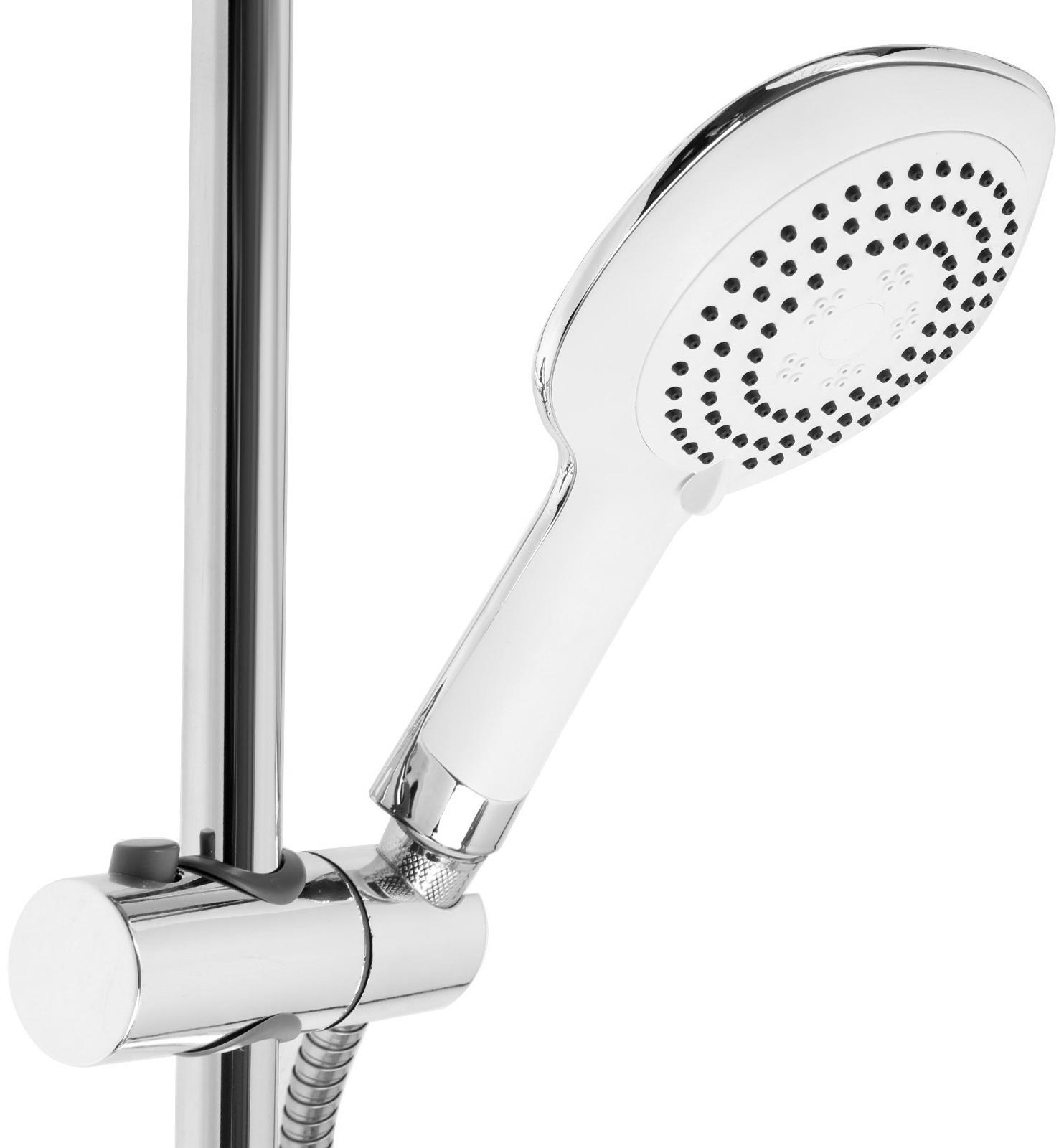 Душевая система ZEIN econom, тропическая и ручная лейка 3 режима, шланги, стойка, мыльница