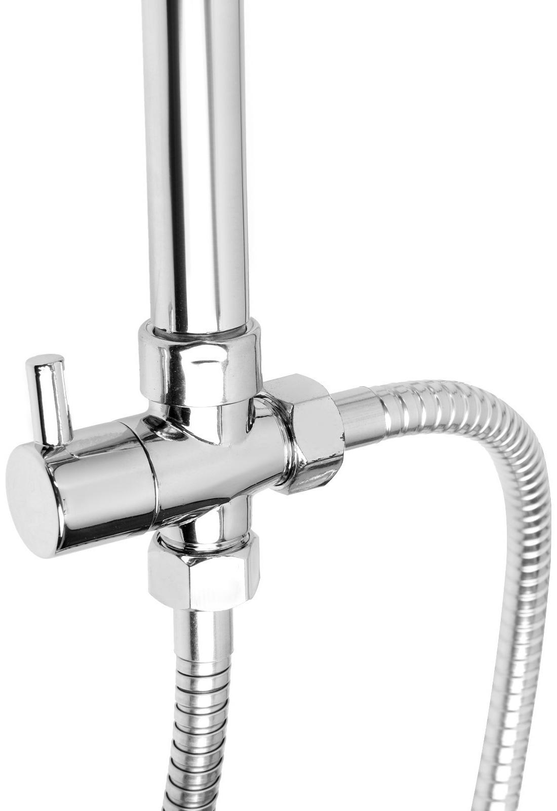 Душевая система ZEIN econom, тропическая и ручная лейка 3 режима, шланги, стойка, мыльница