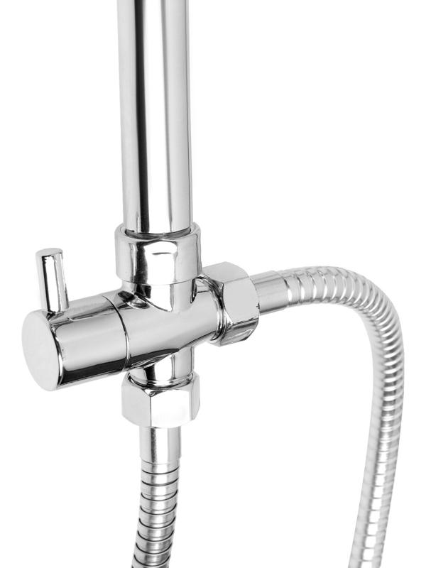 Душевая система ZEIN econom, тропическая и ручная лейка 3 режима, шланги, стойка, мыльница