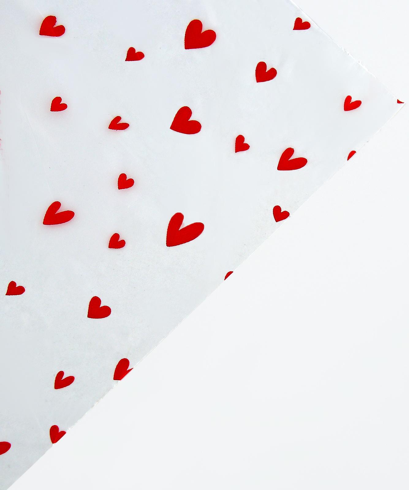 Плёнка тишью влагостойкая «Люблю», белая, 0.6 x 10 м