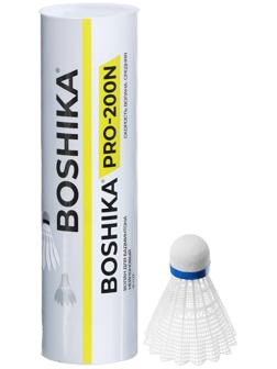 Набор воланов для бадминтона BOSHIKA PRO-200N, 6 шт., цвет белый