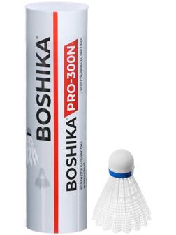 Набор воланов для бадминтона BOSHIKA PRO-300N, 6 шт., цвет белый