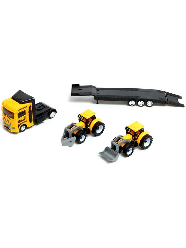 Грузовик инерционный «Автовоз», с 2 тракторами, цвет МИКС