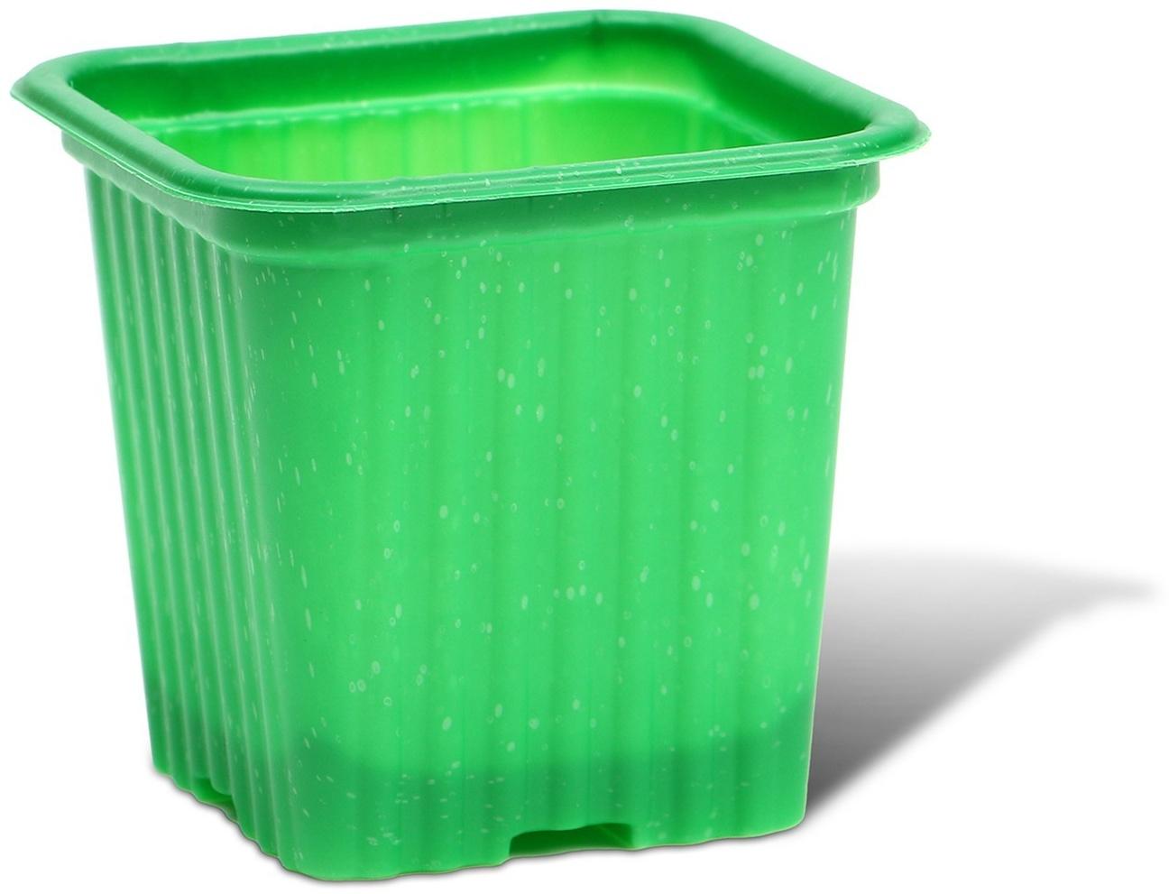 Горшок для рассады, 210 мл, d = 7 см, h = 6.5 см, зелёный, в наборе 10 шт., Greengo