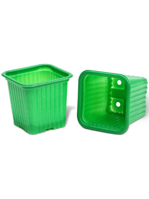 Горшок для рассады, 210 мл, d = 7 см, h = 6.5 см, зелёный, в наборе 10 шт., Greengo