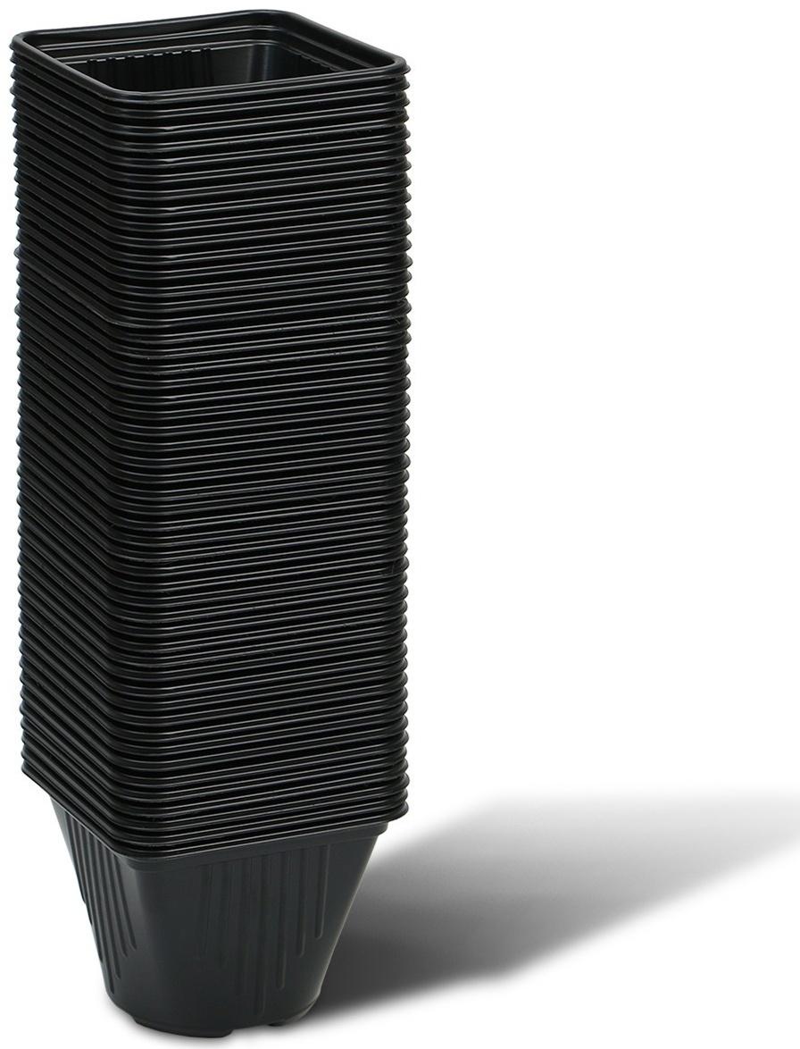 Горшок для рассады, 750 мл, d = 12 см, h = 12,9 см, чёрный, Greengo