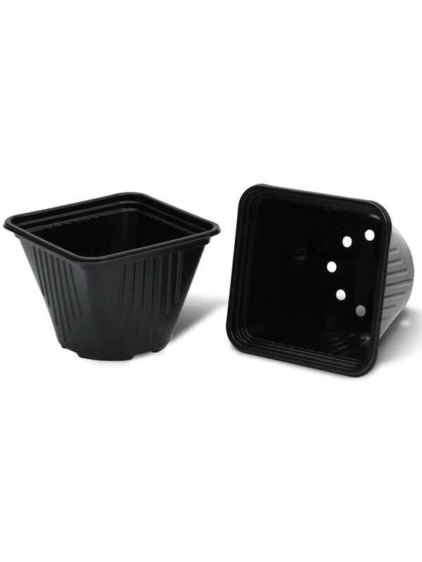 Горшок для рассады, 750 мл, d = 12 см, h = 12,9 см, чёрный, Greengo