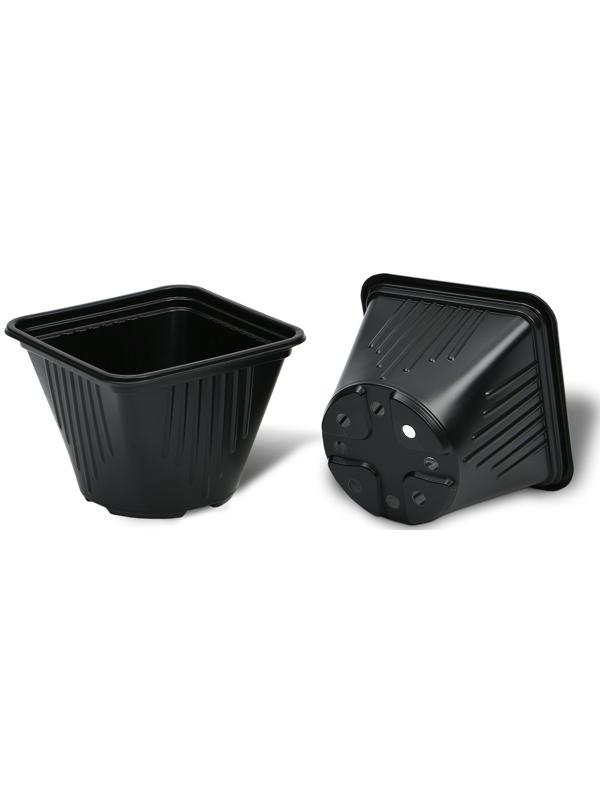 Горшок для рассады, 750 мл, d = 12 см, h = 12,9 см, чёрный, Greengo