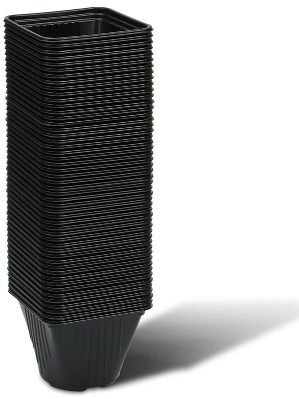 Горшок для рассады, 750 мл, d = 12 см, h = 12,9 см, чёрный, Greengo