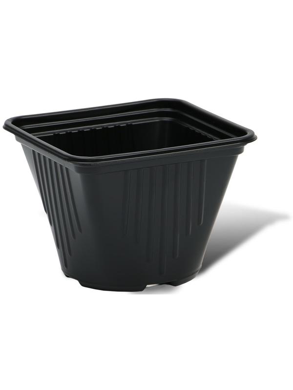 Горшок для рассады, 750 мл, d = 12 см, h = 12,9 см, чёрный, Greengo