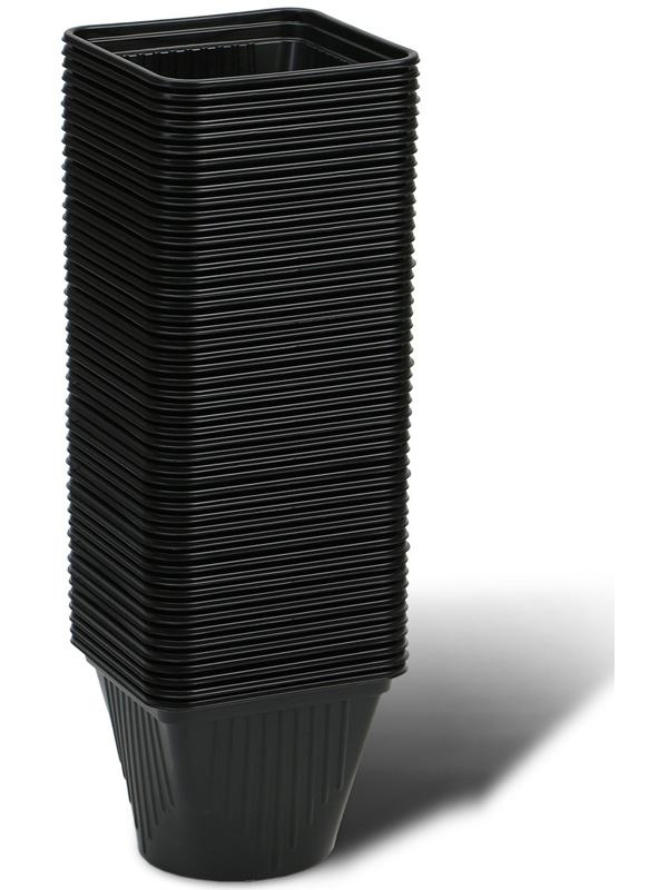 Горшок для рассады, 1,2 л, d = 13 см, h = 13 см, чёрный, Greengo