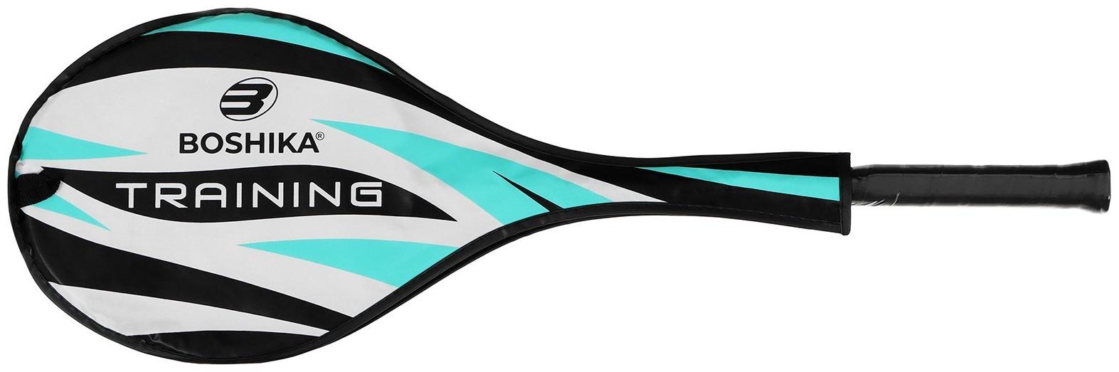 Ракетка для бадминтона BOSHIKA TRAINING, алюминий, стеклопластик, в чехле