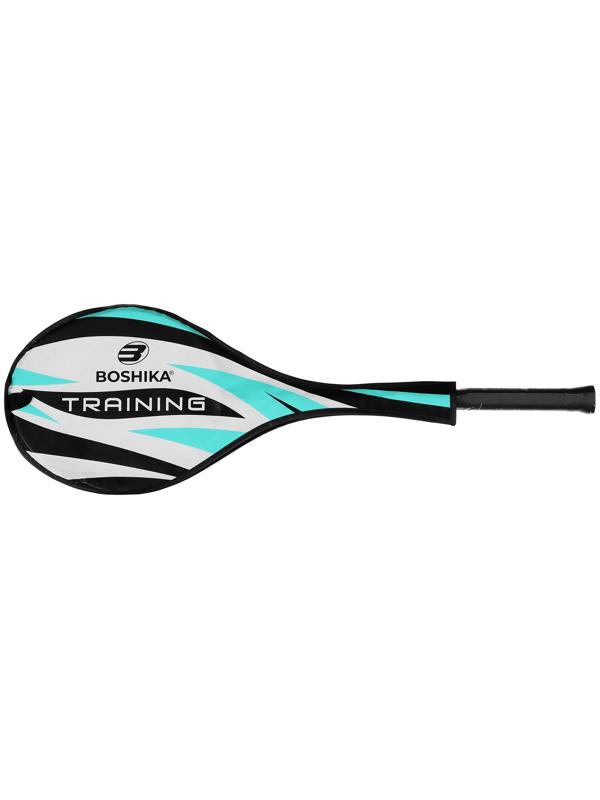 Ракетка для бадминтона BOSHIKA TRAINING, алюминий, стеклопластик, в чехле