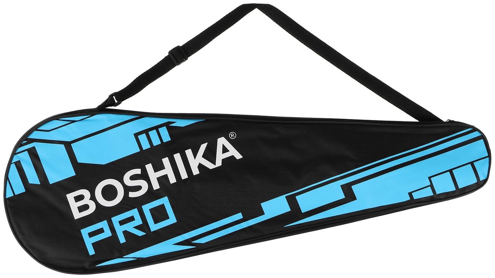 Ракетка для бадминтона BOSHIKA PRO, алюминий, графит, в чехле