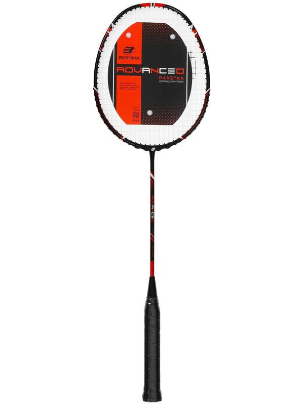 Ракетка для бадминтона BOSHIKA ADVANCED, карбон, в чехле